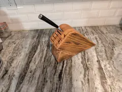 Pew Knife Block Natural Finish photo 2